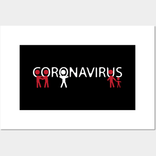 Coronavirus vs human Posters and Art